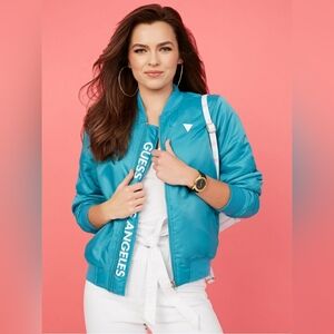 Guess teal bomber size S